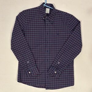 Brooks Brothers Navy and Red Plaid Shirt